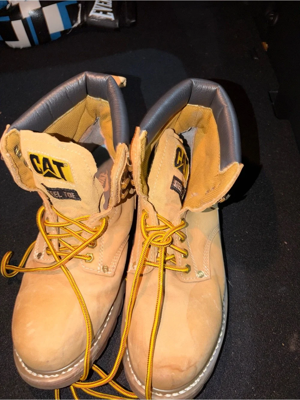 Kids Wheat Work Boots with Yellow Laces